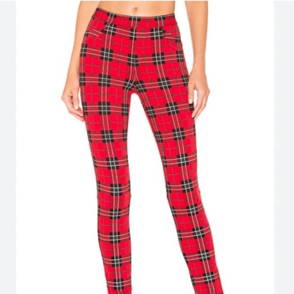 Sanctuary Red Plaid Leggings - Size XS